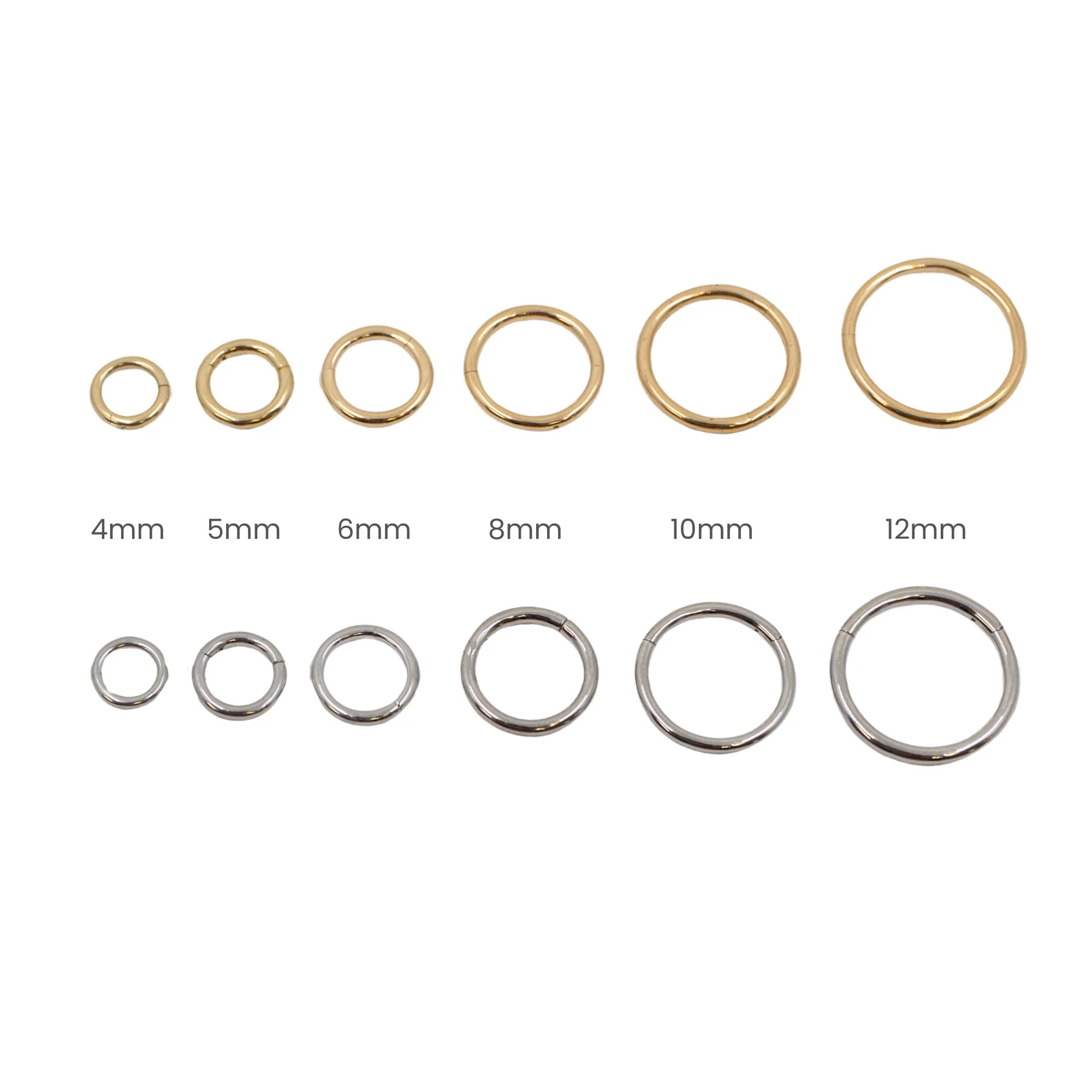 16 Gauge Plain 14k Clicker Hoop - Image 5