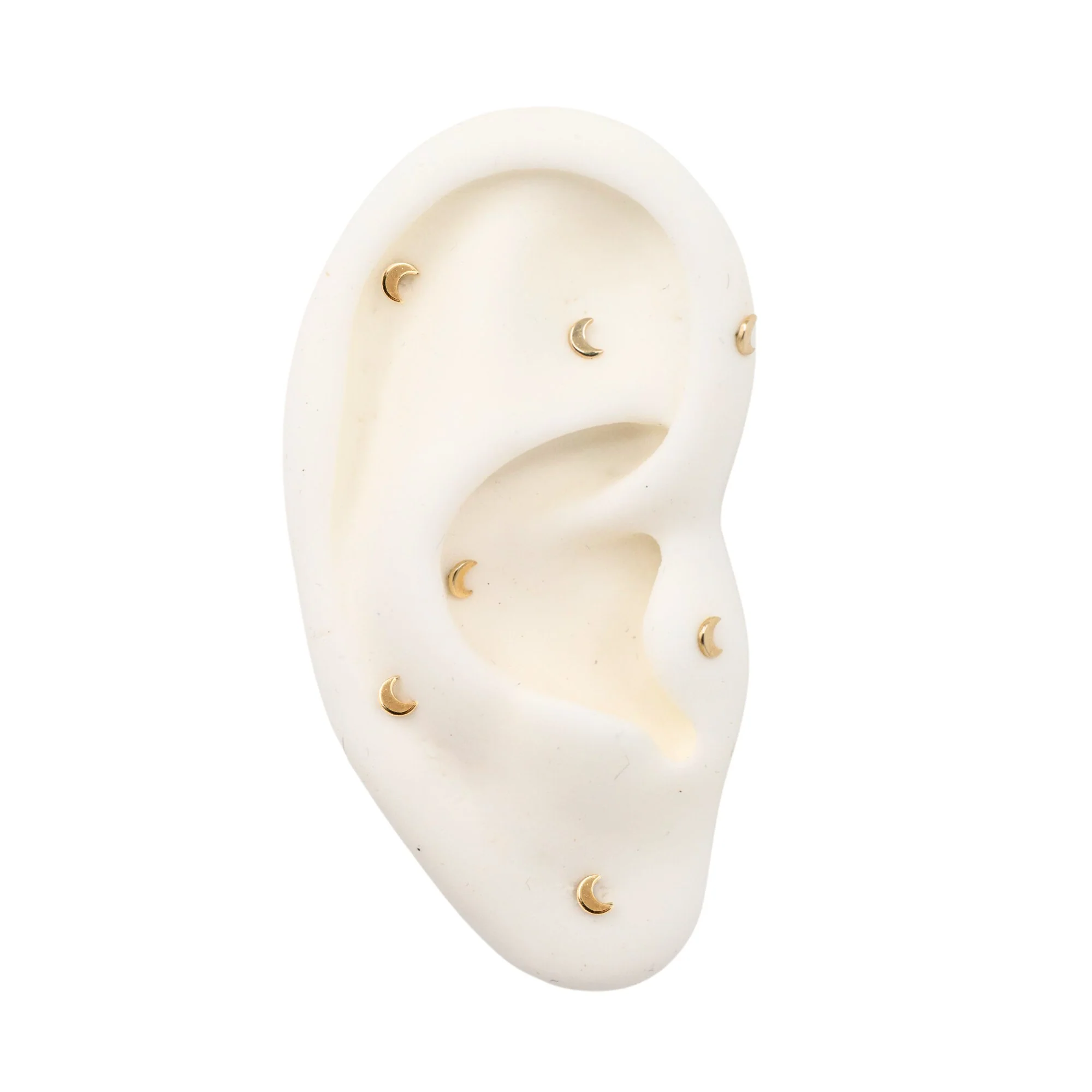 Tiny Crescent Moon Earring - Image 3