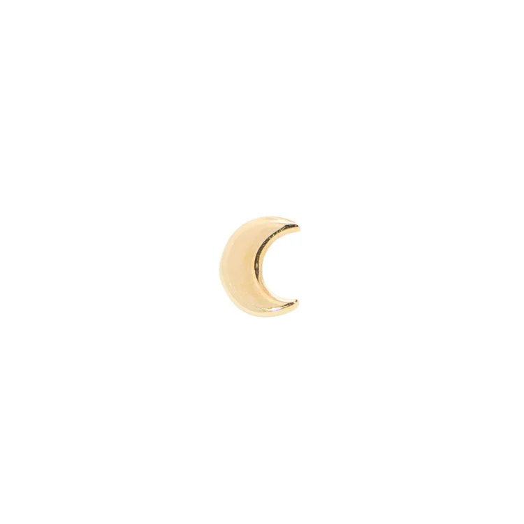 Tiny Crescent Moon Earring - Image 6
