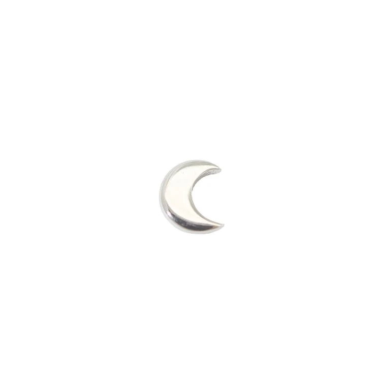 Tiny Crescent Moon Earring - Image 7