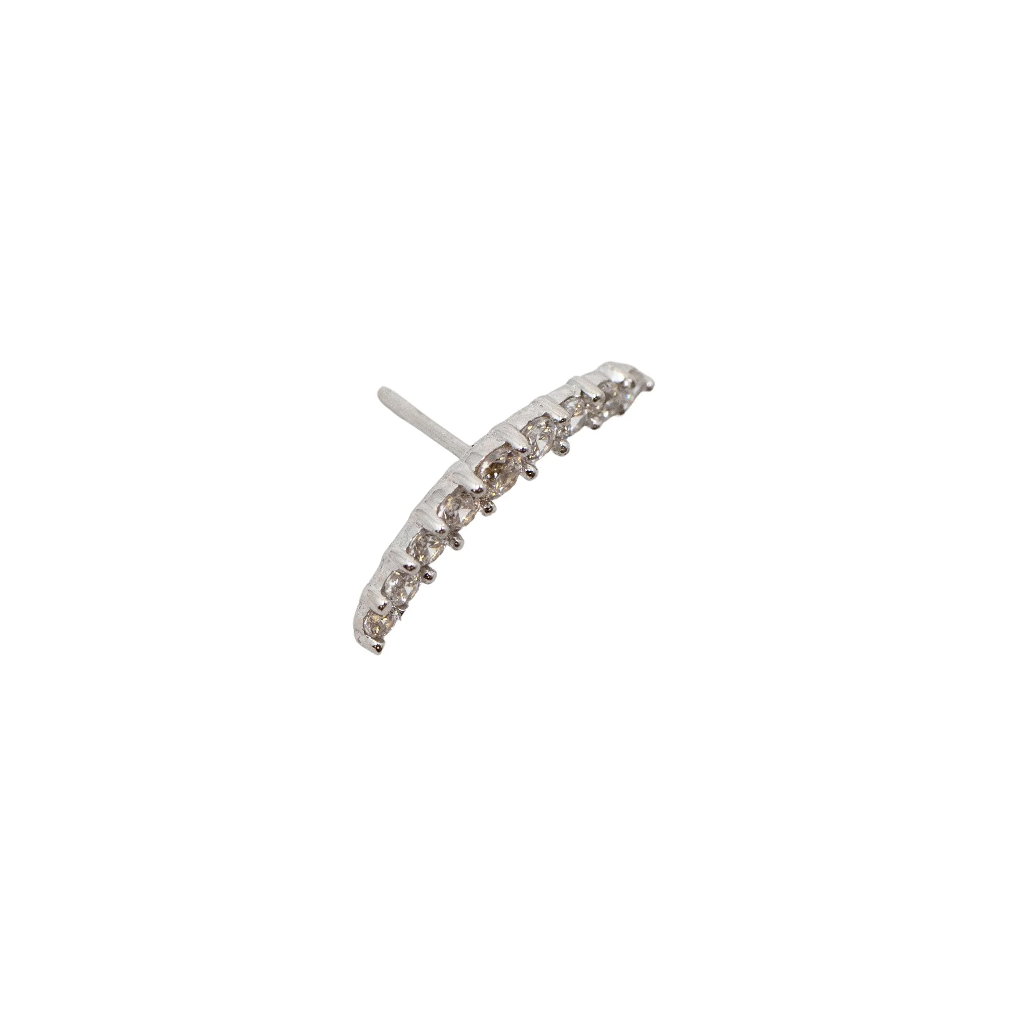 Curved Crystal Earring - Image 7