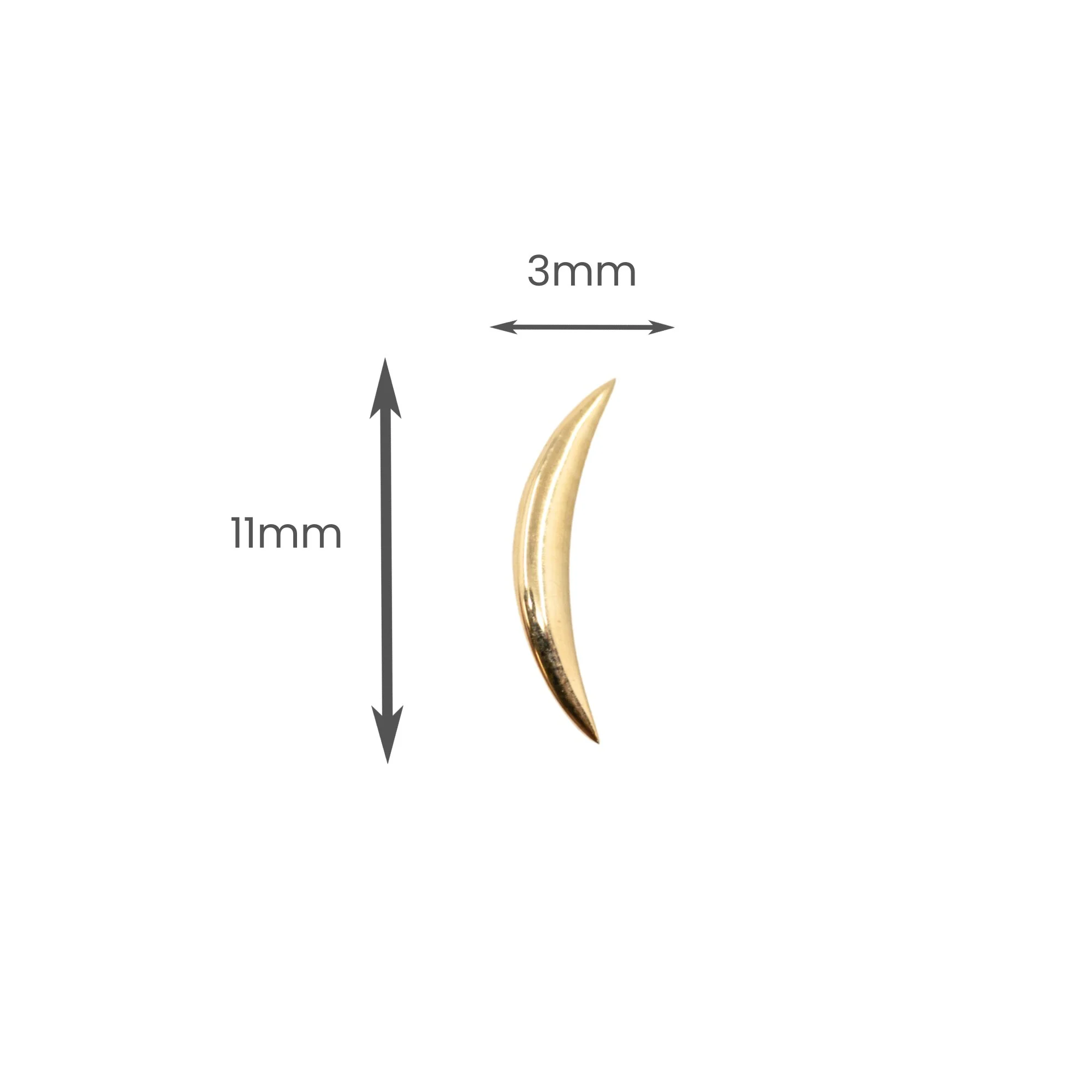 High Polish Curved Earring - Image 5