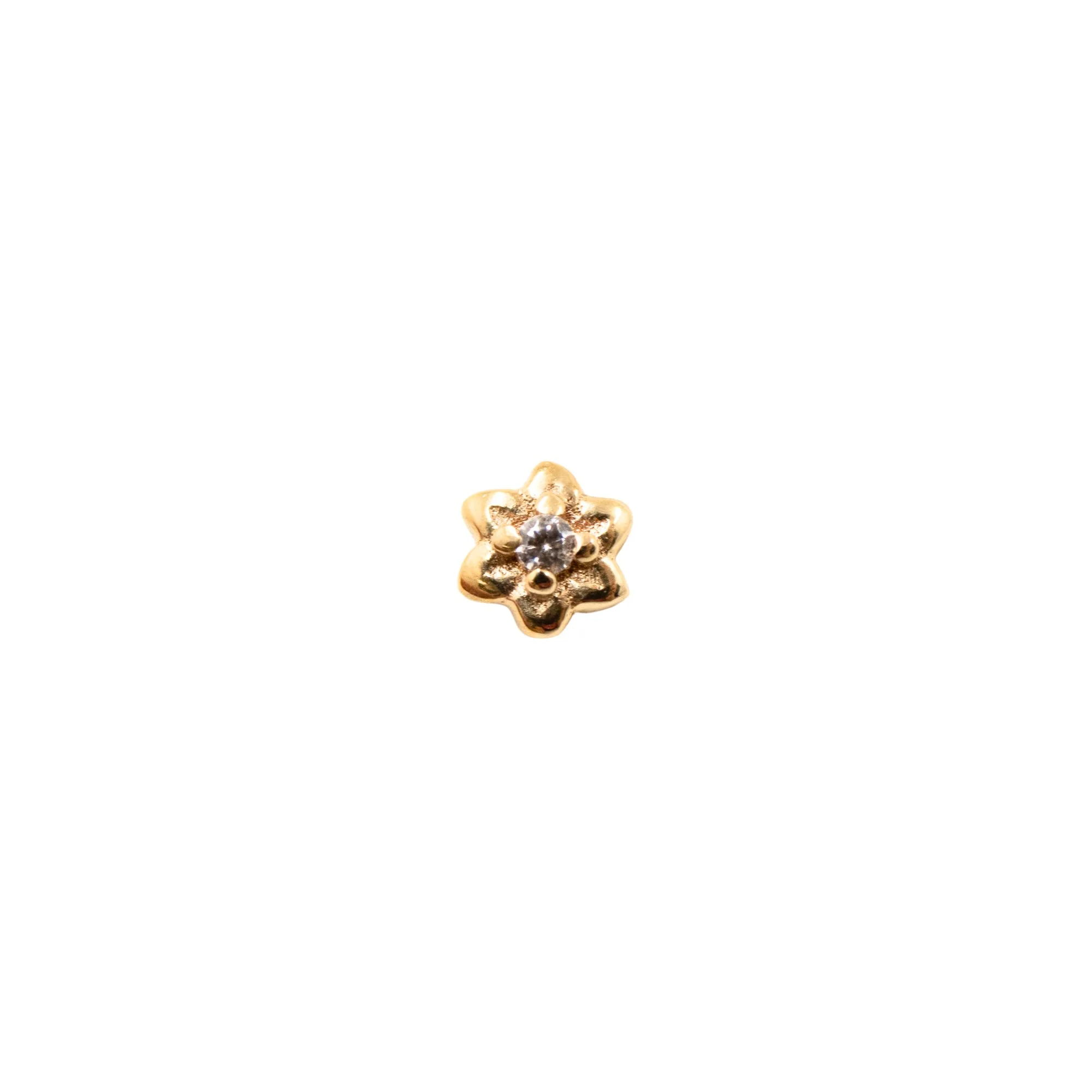 Tiny Crystal Flower Earring - Image 7