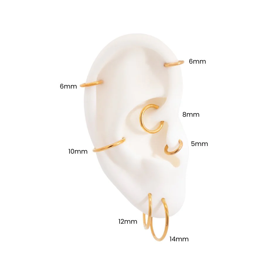 16 Gauge Plain Titanium Clicker Hoop - Image 3