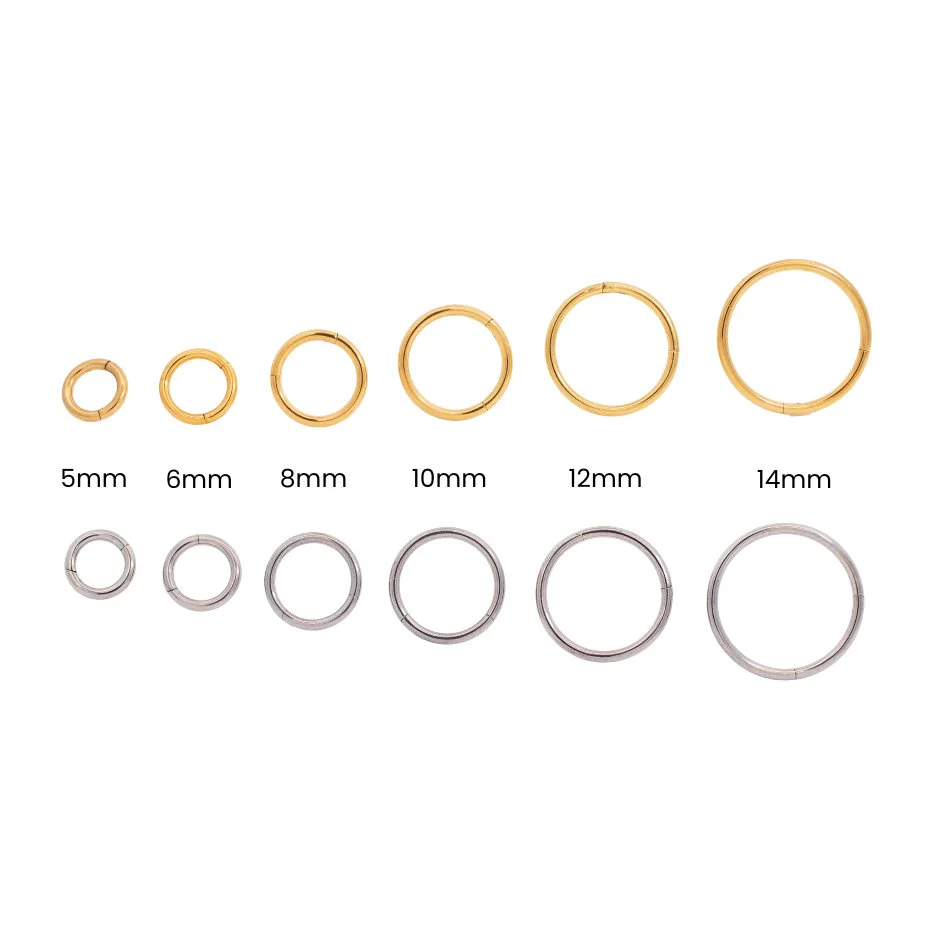 16 Gauge Plain Titanium Clicker Hoop - Image 4