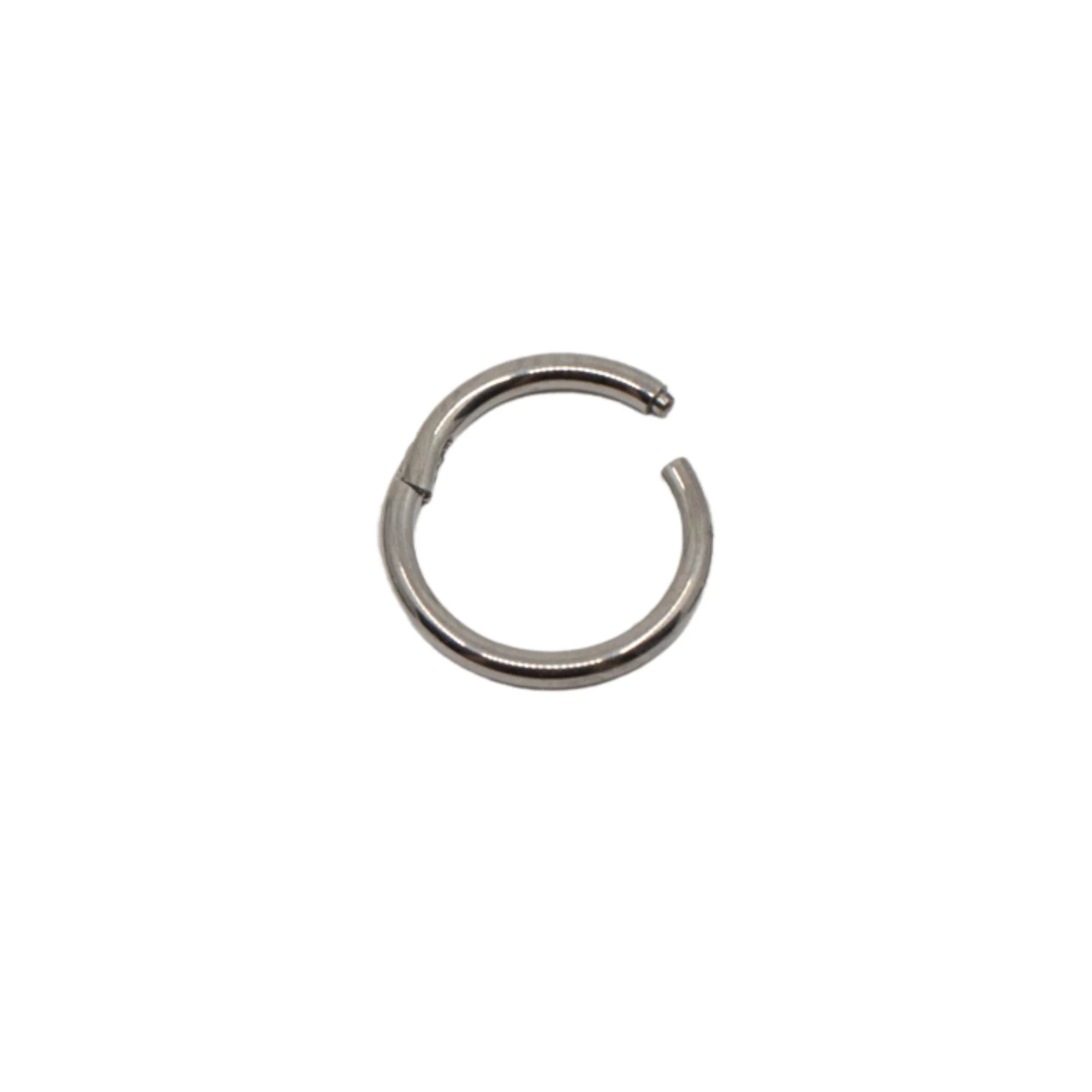 16 Gauge Plain Titanium Clicker Hoop - Image 7
