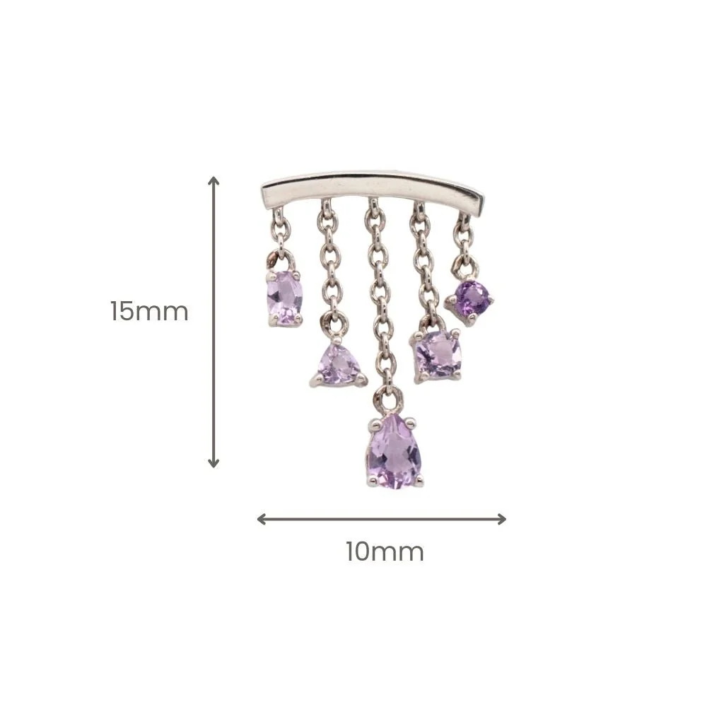 Amethyst Multi-Cut Chandelier Earring - Image 3