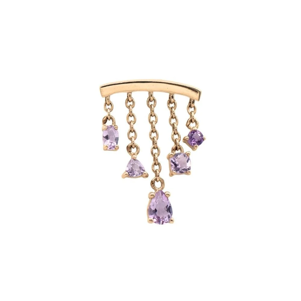 Amethyst Multi-Cut Chandelier Earring - Image 4