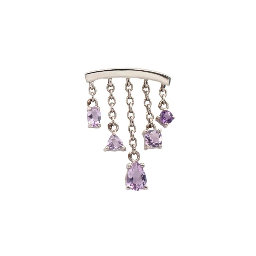 Amethyst Multi-Cut Chandelier Earring - Image 5