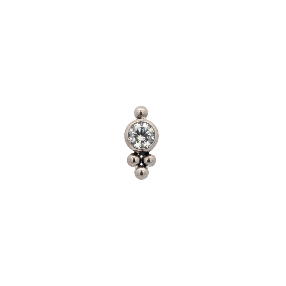 Crystal Tri-Bead Earring Top - Image 5