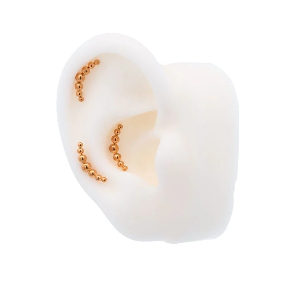 Curved Beaded Earring Top - Image 3