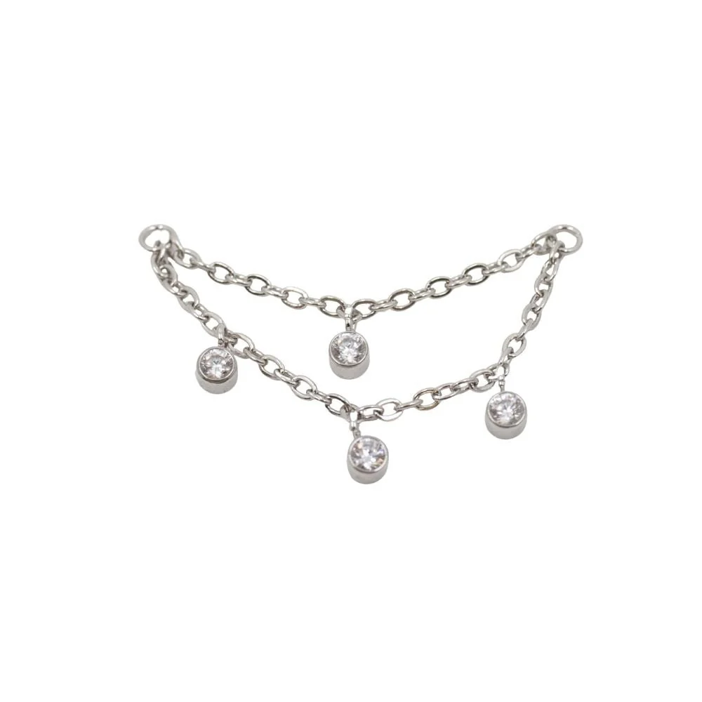 Double Layer Crystal Chain Connector - Image 5