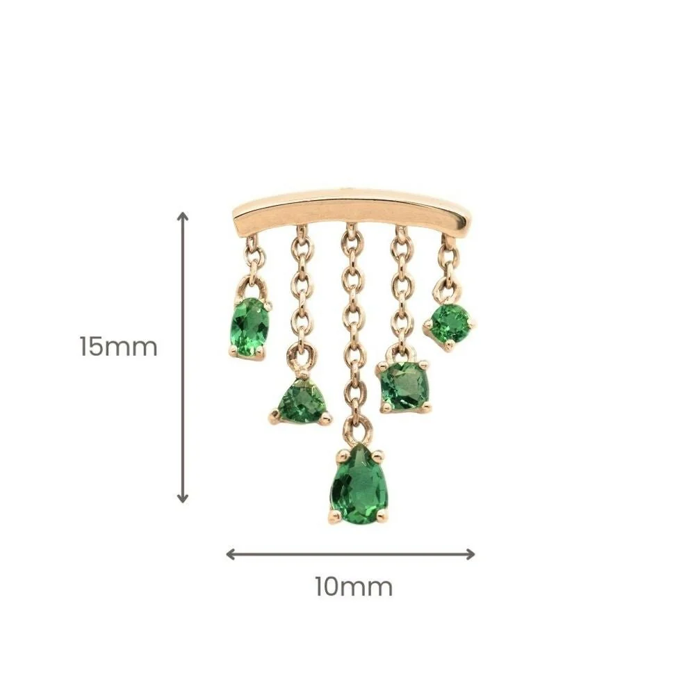 Emerald Multi-Cut Chandelier Earring - Image 3