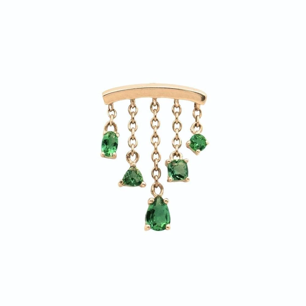 Emerald Multi-Cut Chandelier Earring - Image 4
