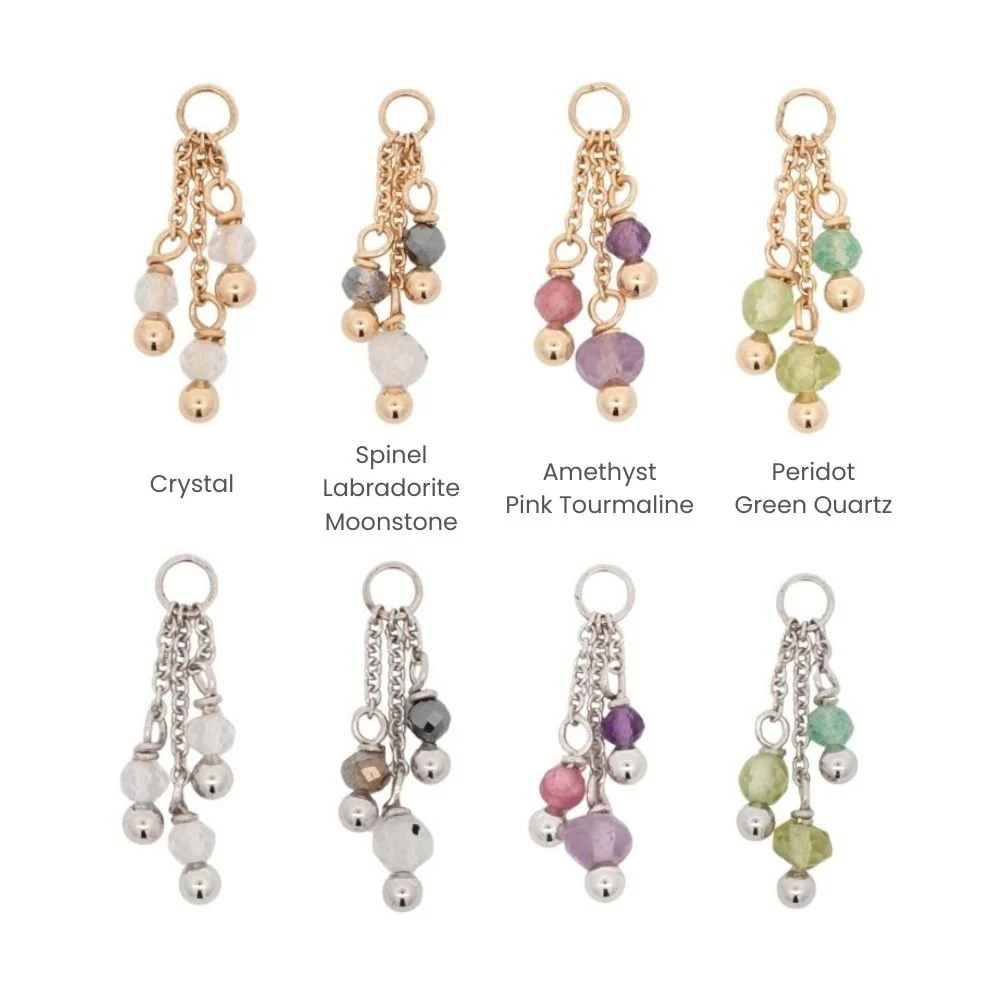 Triple Gemstone Dangle Charm - Image 3
