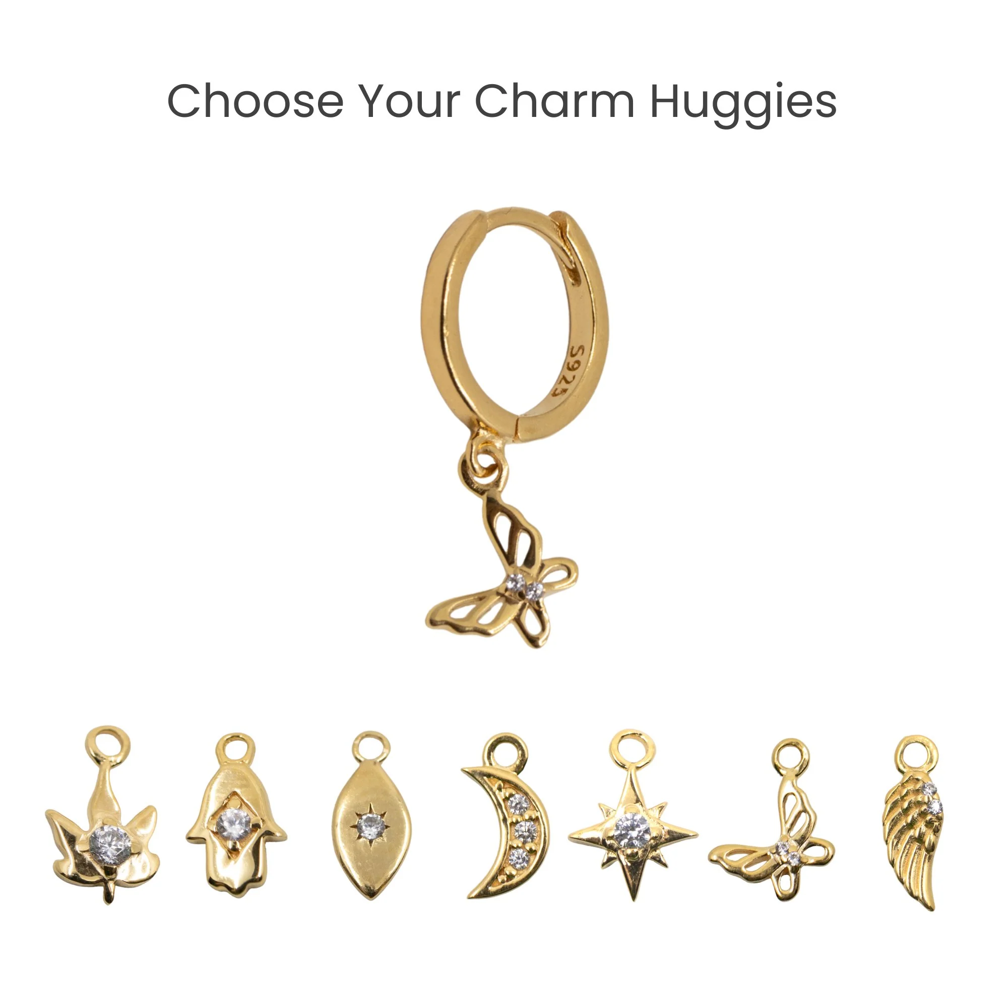 Charmed Huggie Hoop - Image 4