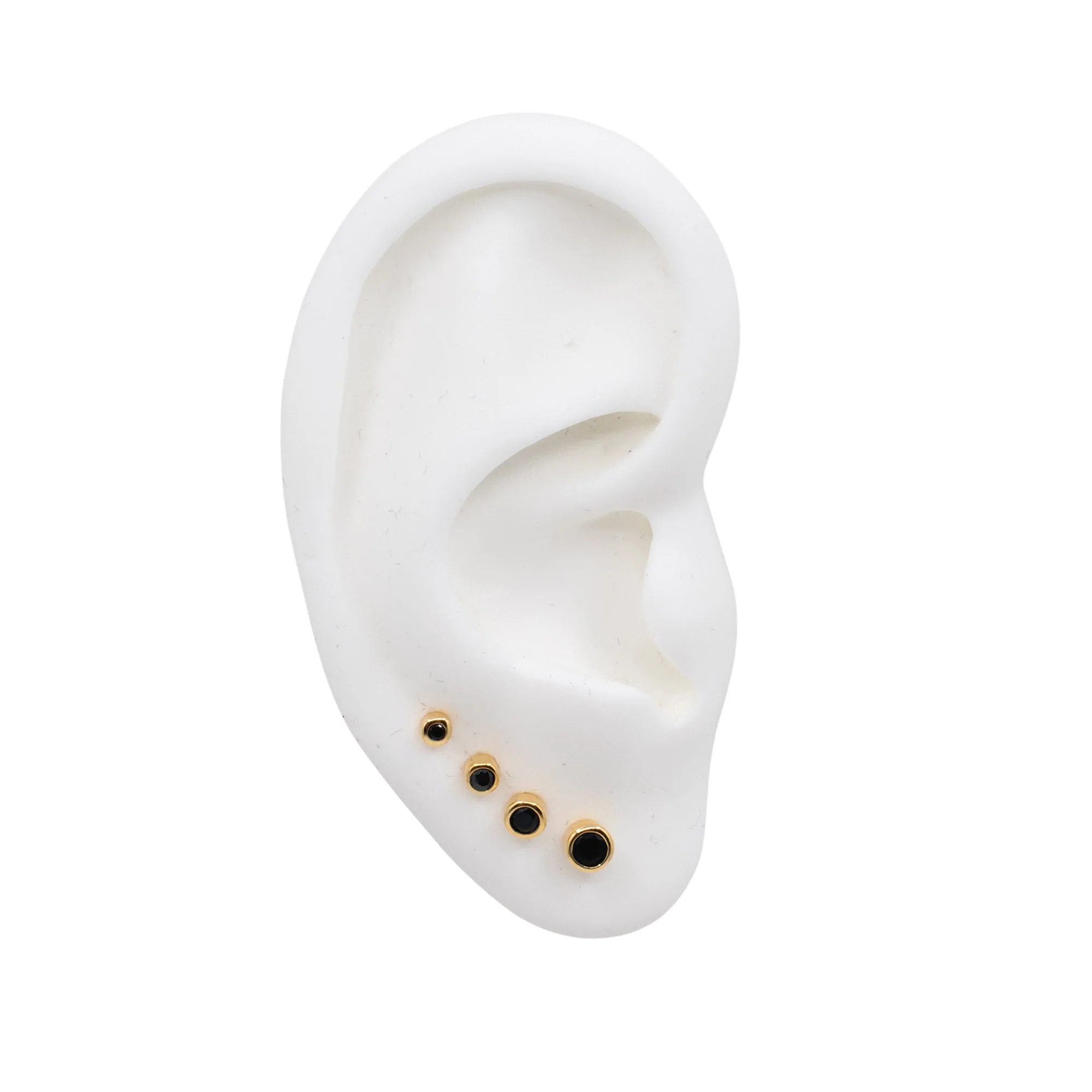 Graduated Onyx Stud Earring Set - Image 3