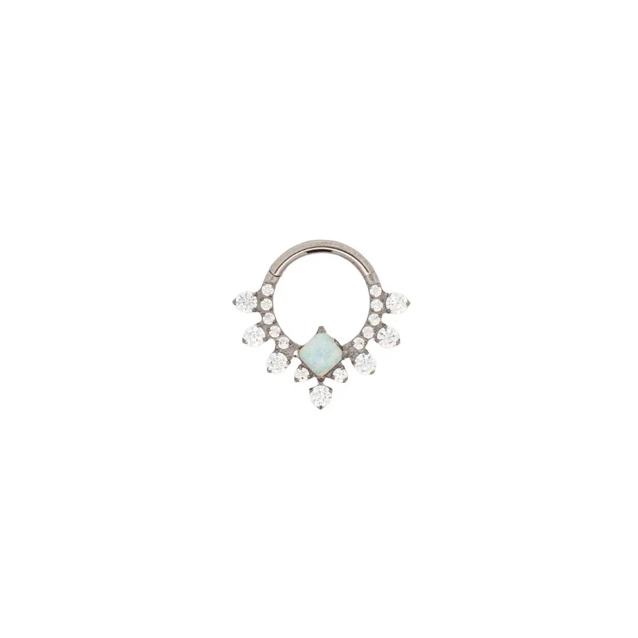 Opal and Crystal Daith Clicker Hoop - Image 4