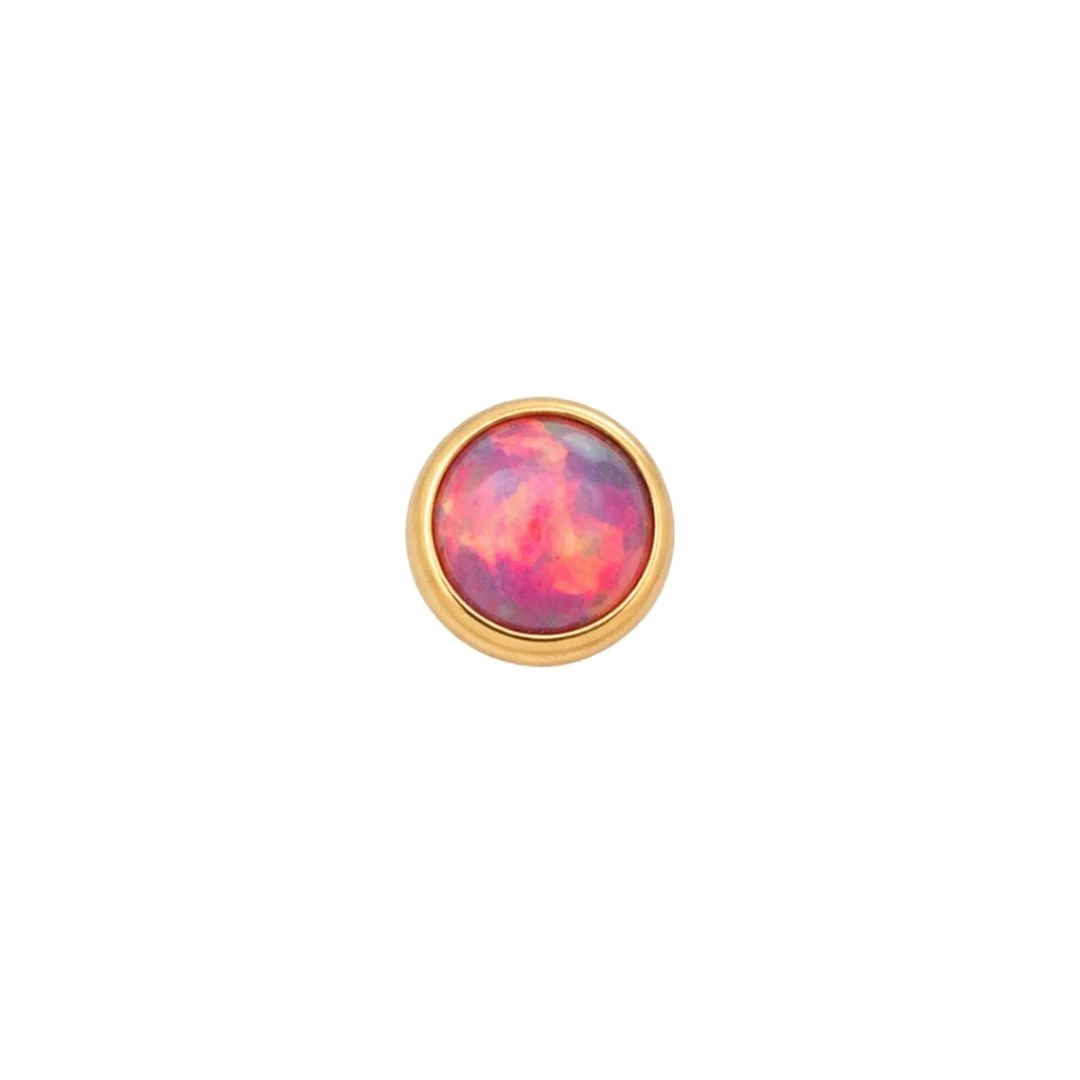 Round Opal Cabochon Earring Top - Image 5
