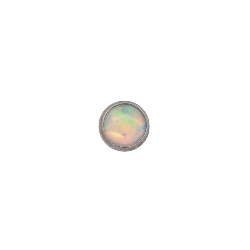 Round Opal Cabochon Earring Top - Image 9