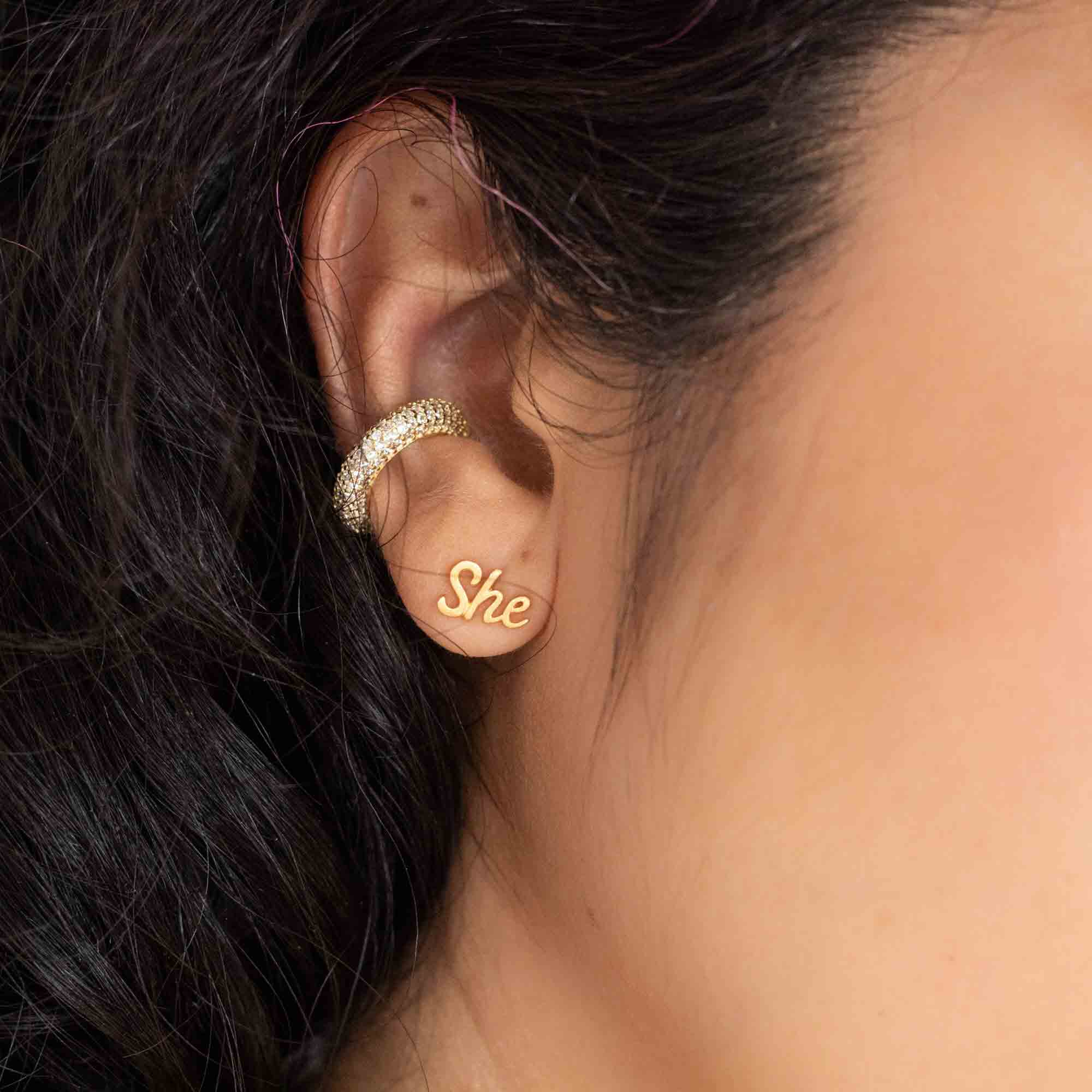 Pronoun Stud Earring - Image 4