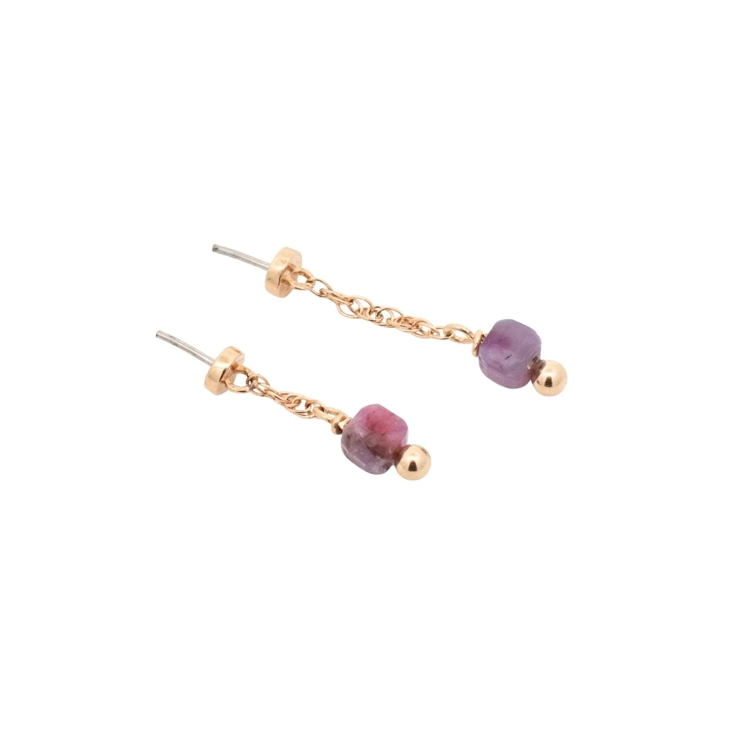 Single Gemstone Floating or Vertical Helix Earring - Image 3