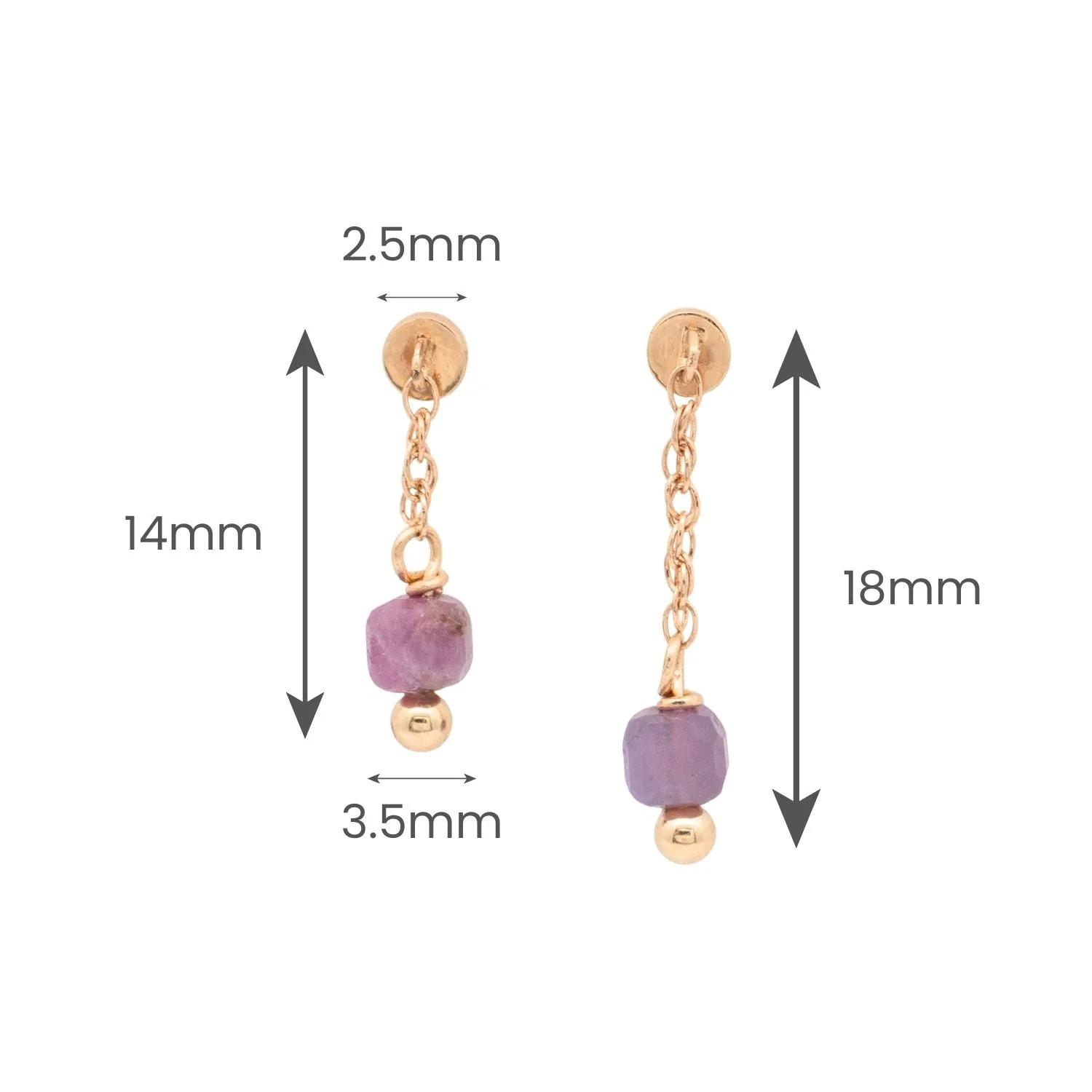 Single Gemstone Floating or Vertical Helix Earring - Image 4