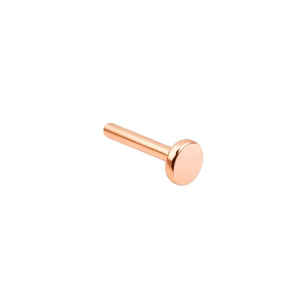 16 Gauge Threadless Flat Back Barbell - 4mm Labret - Image 5