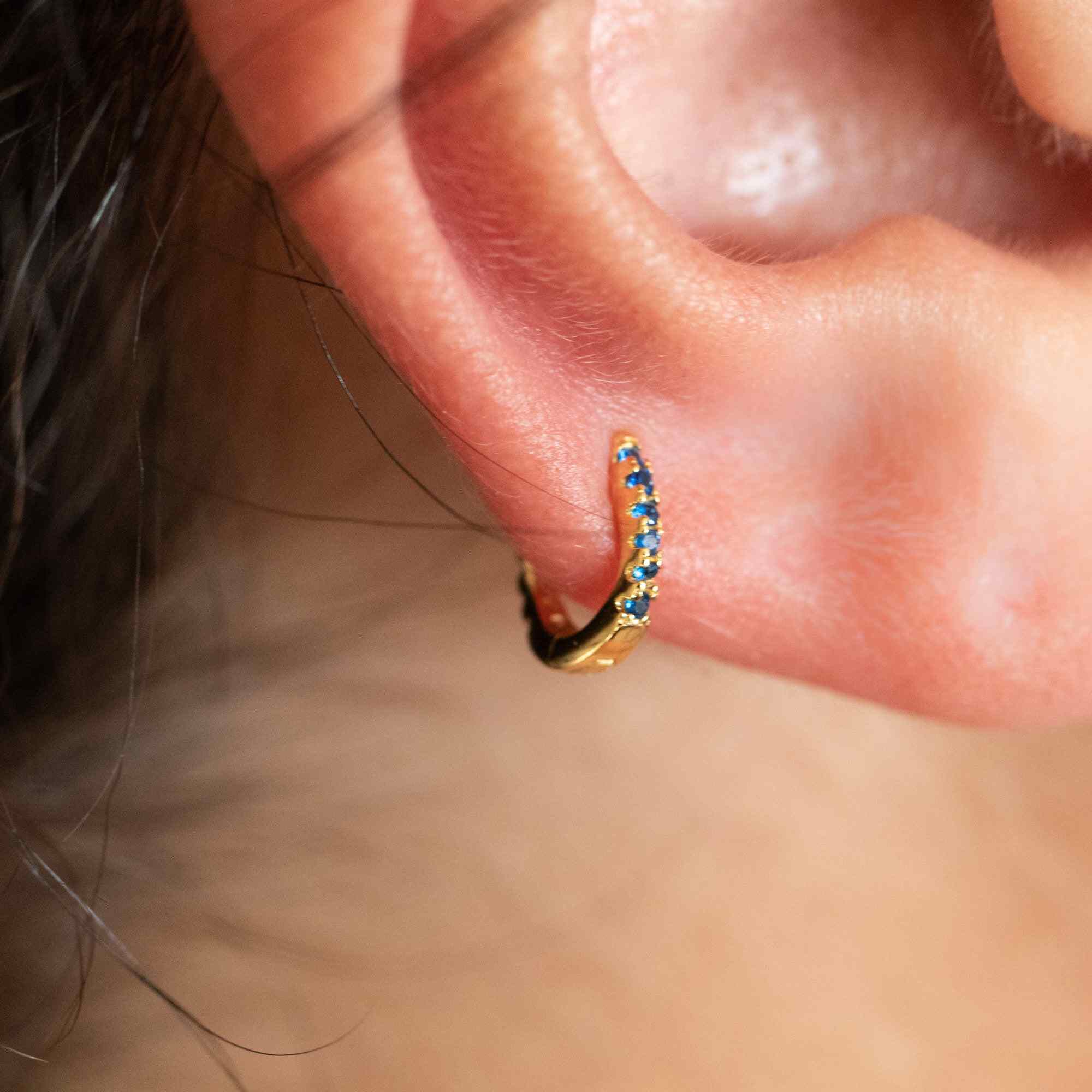 Tiny Crystal Huggie Hoops - Set of 2 - Image 10