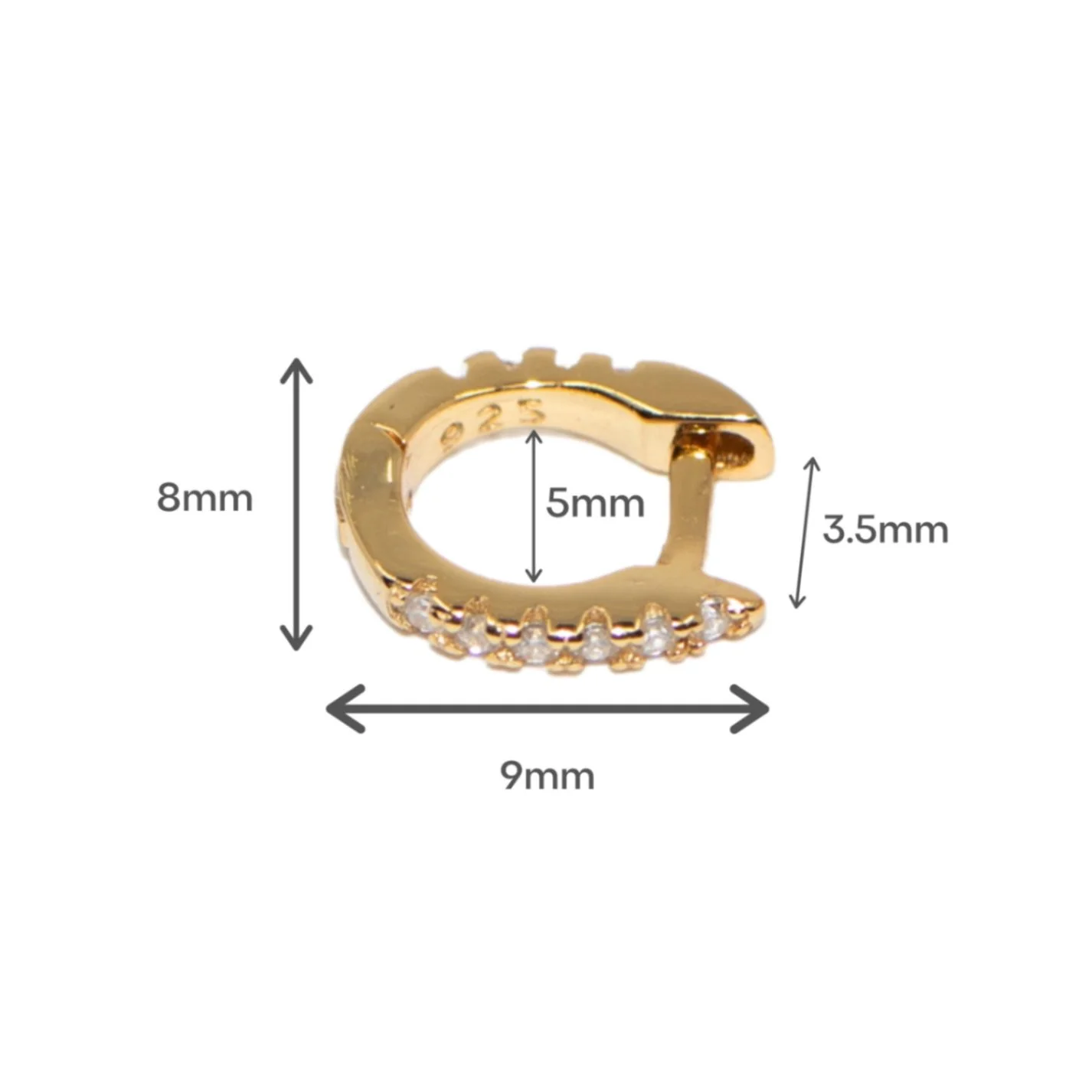 Tiny Crystal Huggie Hoops - Set of 2 - Image 11