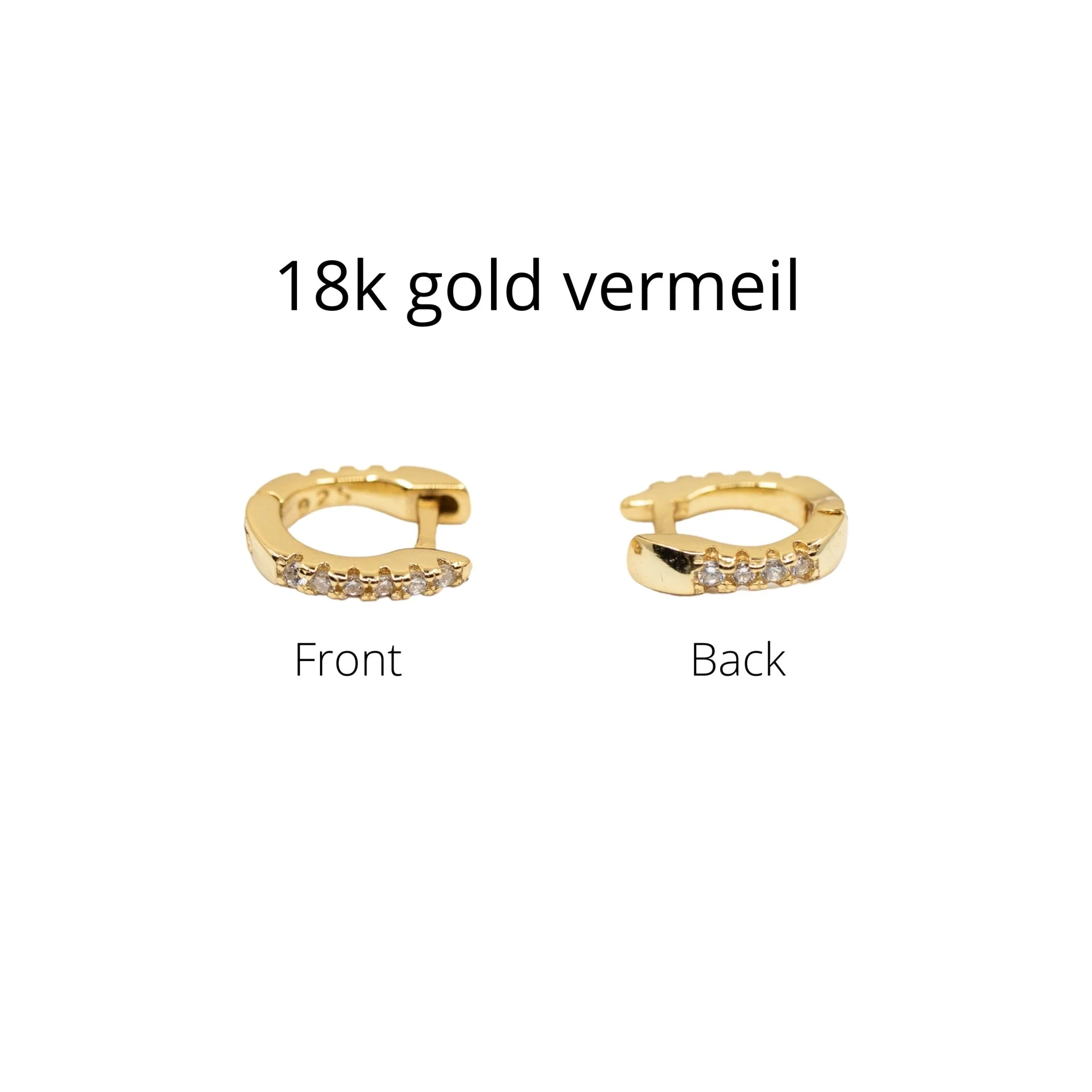 Tiny Crystal Huggie Hoops - Set of 2 - Image 3