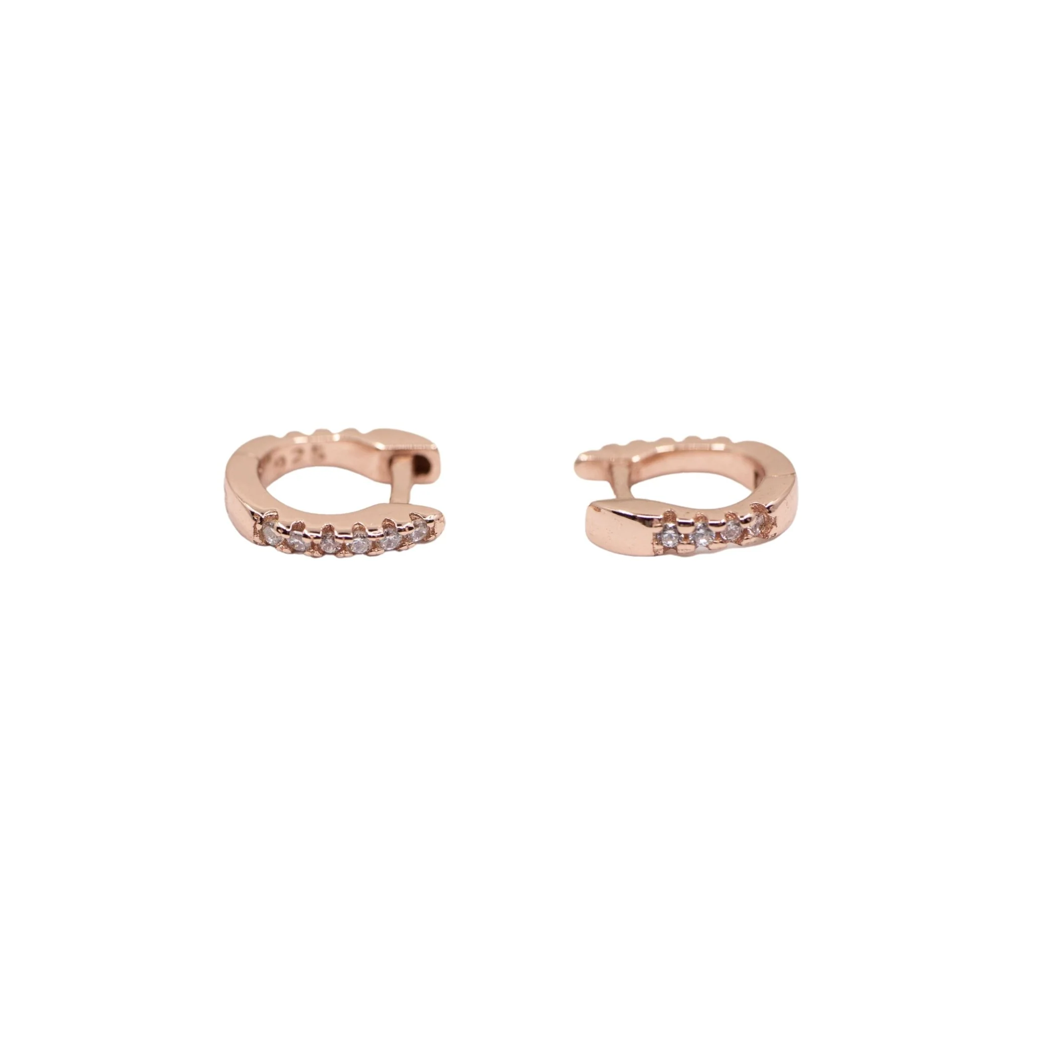 Tiny Crystal Huggie Hoops - Set of 2 - Image 6