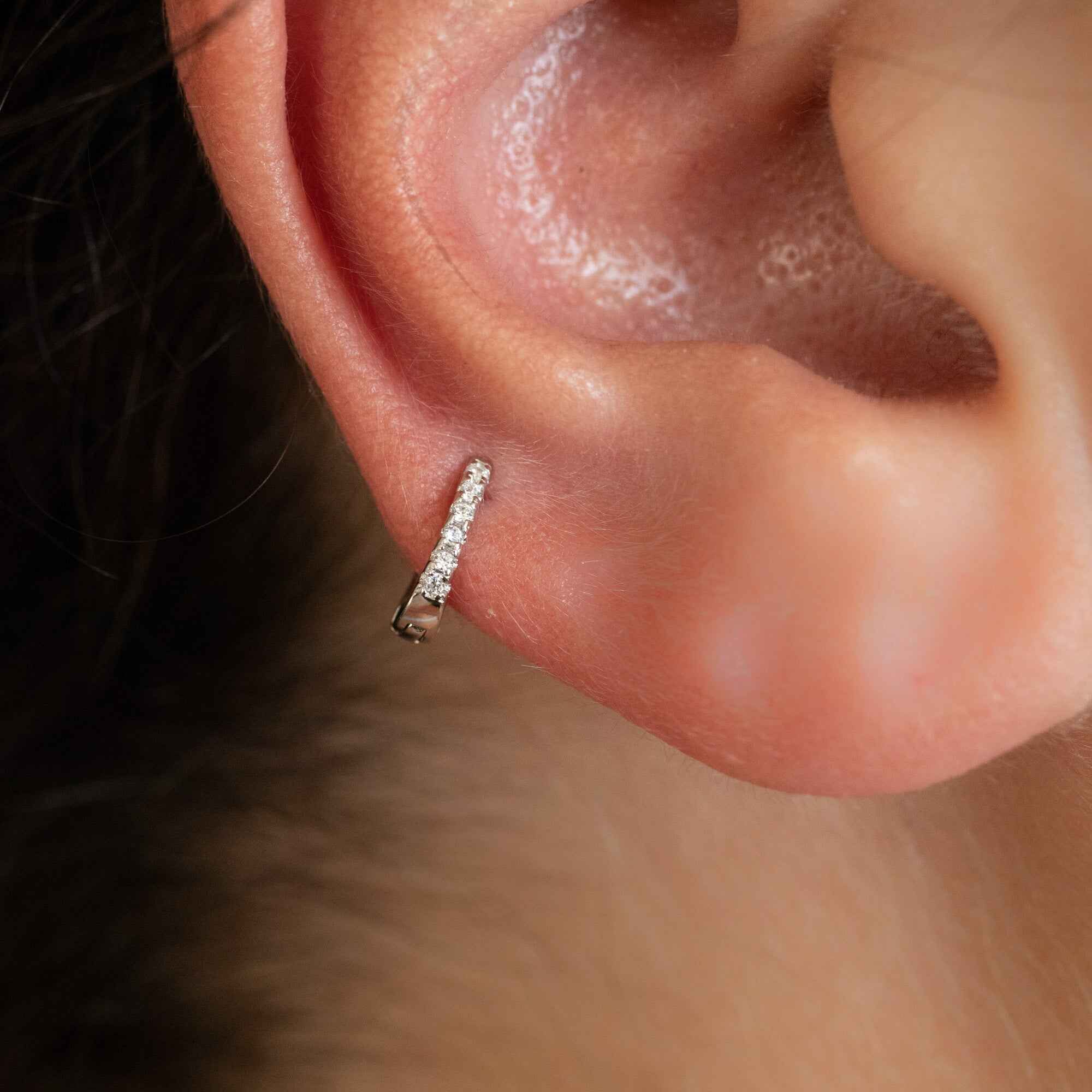 Tiny Crystal Huggie Hoops - Set of 2 - Image 9