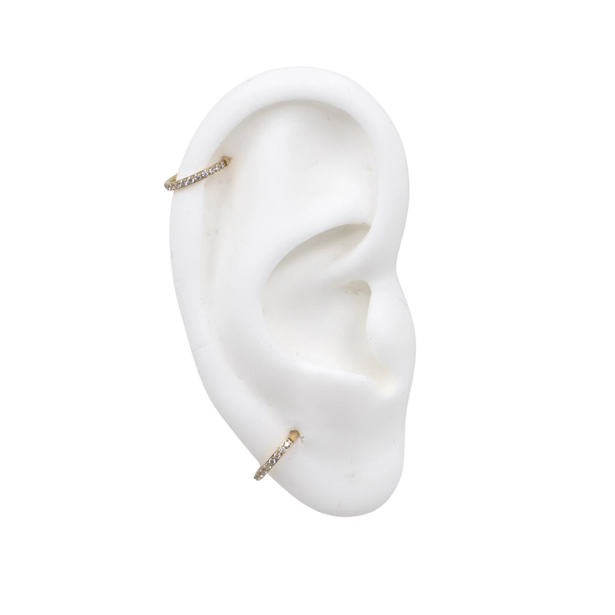 Bottom-Facing Pave Crystal Clicker Hoop - Image 3