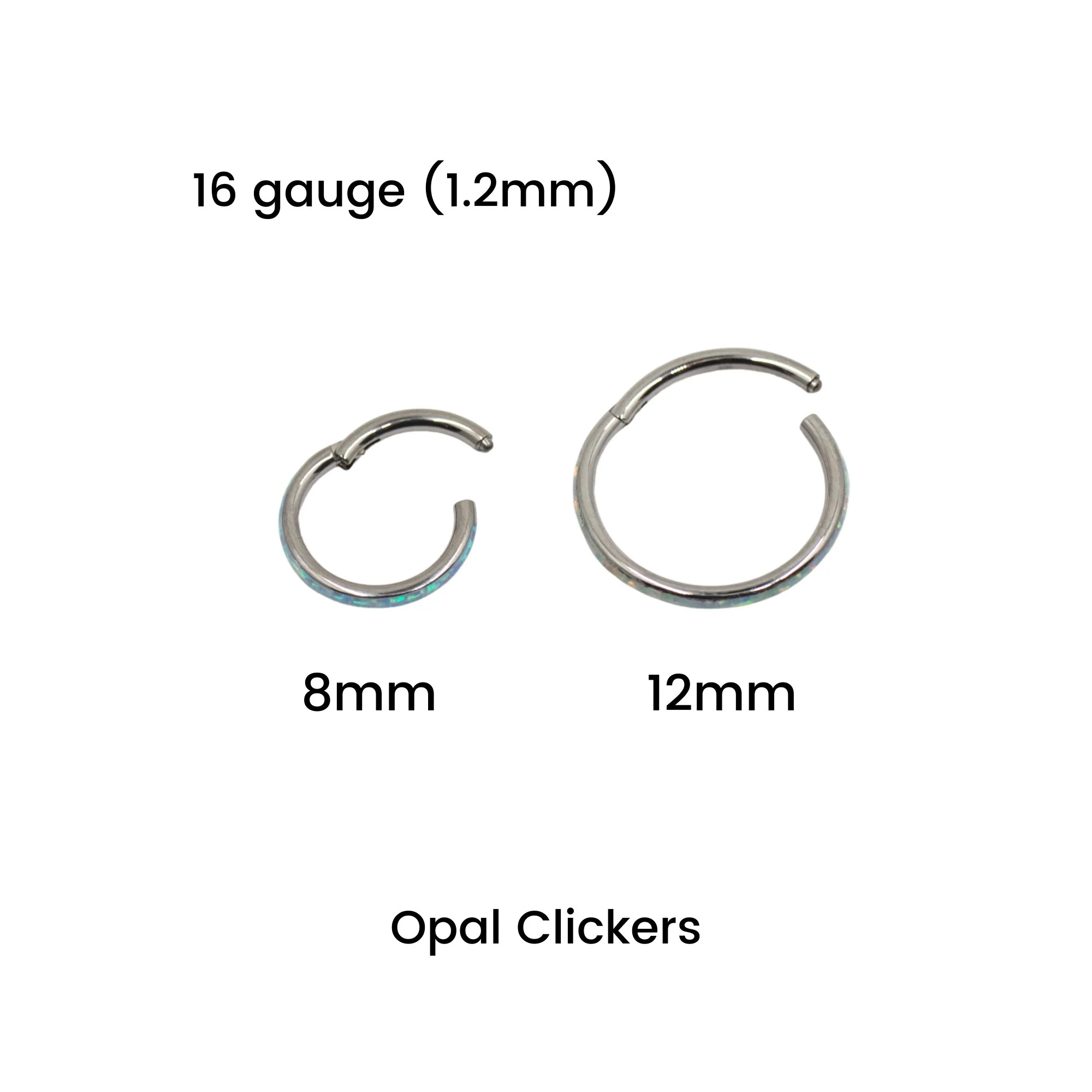 Bottom-Facing Opal Clicker Hoop - Image 3