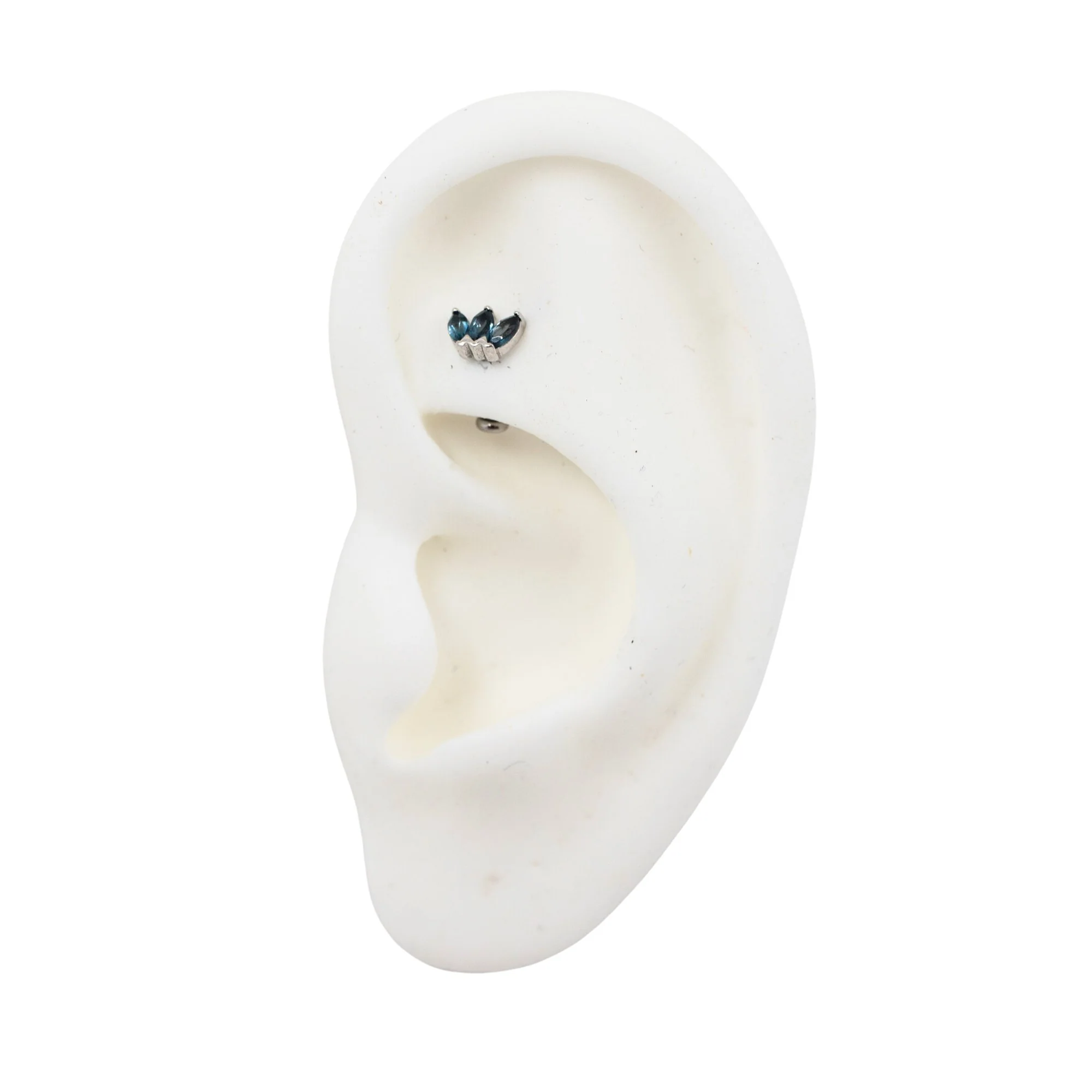 Threadless Curved Flat Back Barbell - Image 3