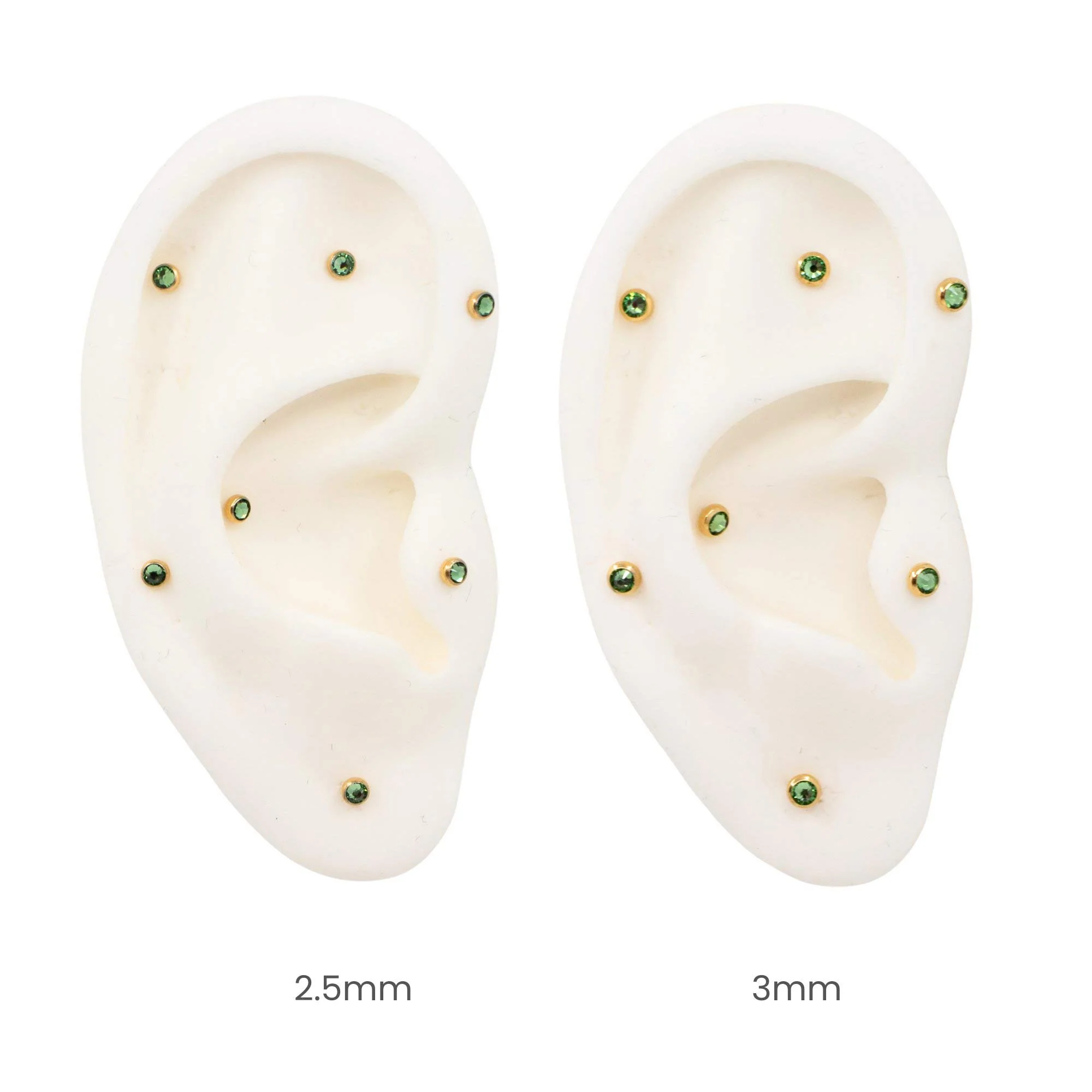 Emerald Swarovski Crystal Earring Top - Image 3