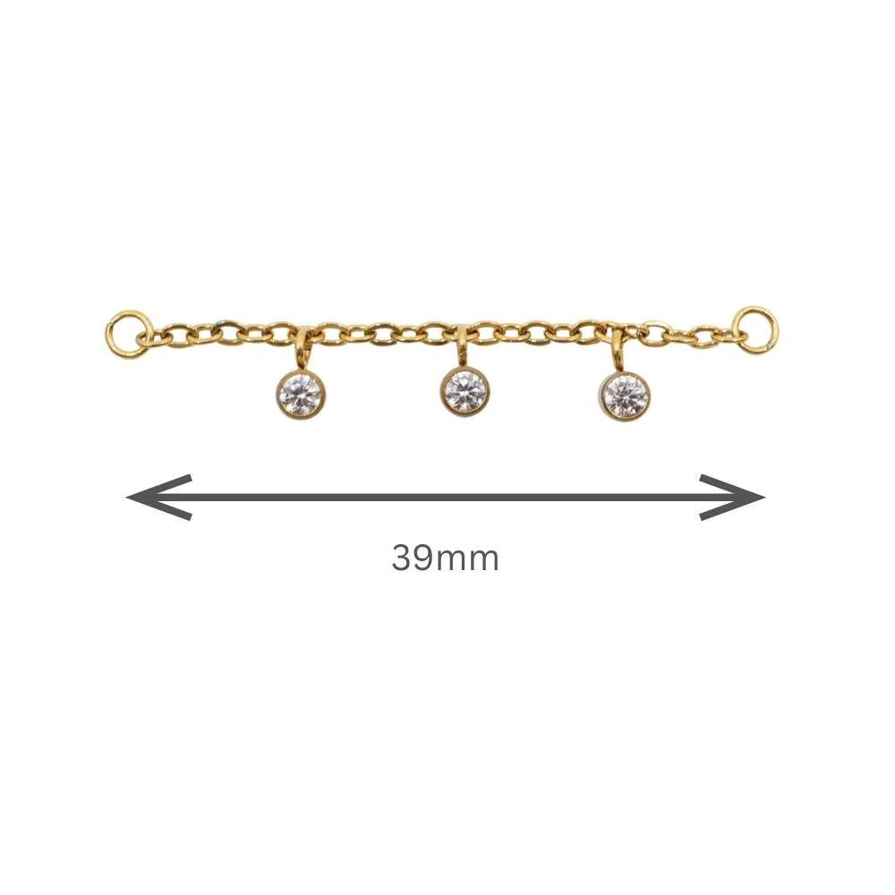 Triple Crystal Chain Connector - Image 3